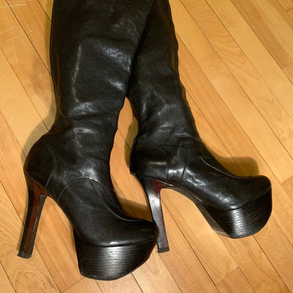 Jessica Simpson Tessie genuine leather knee-high platform boots - Picture 2 of 12